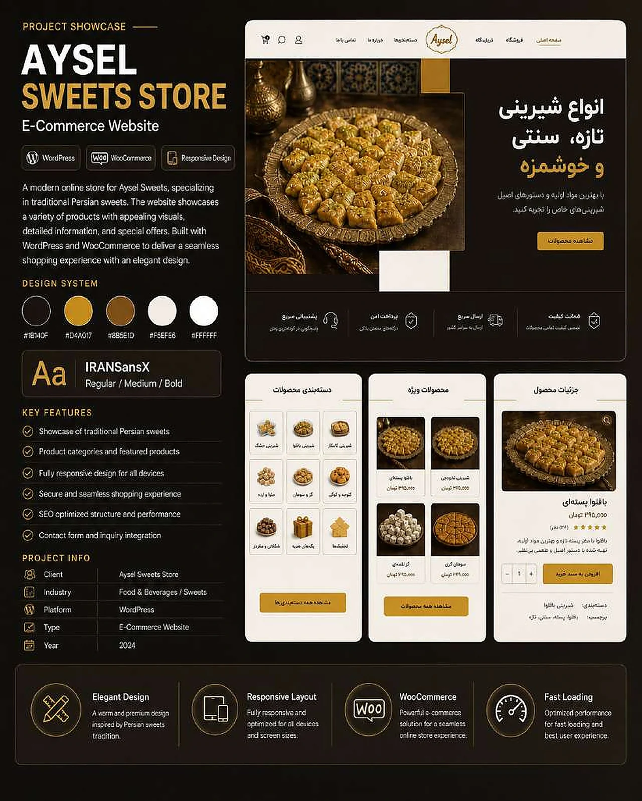 Aysel Sweets Store responsive website project