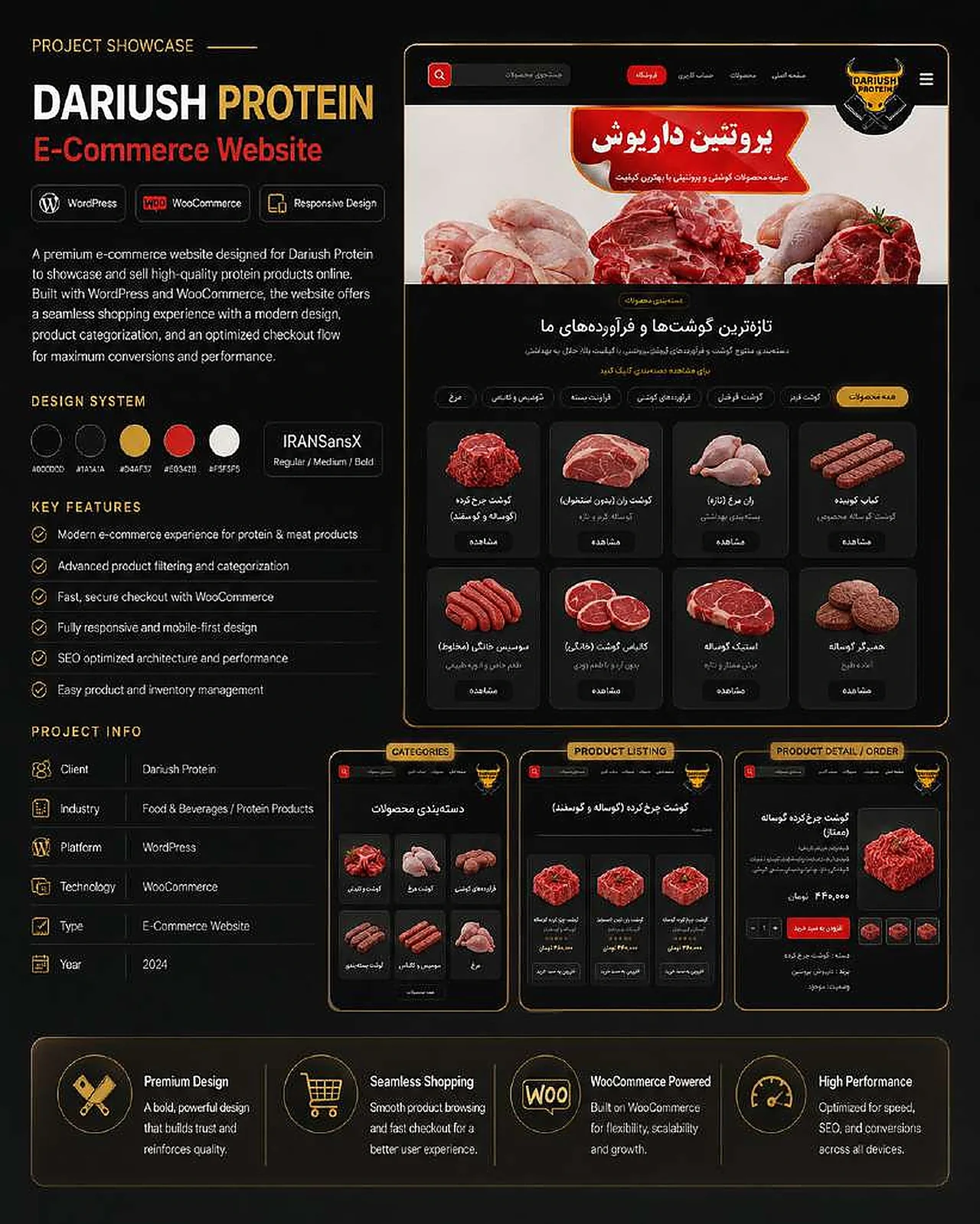 Dariush Protein responsive website project