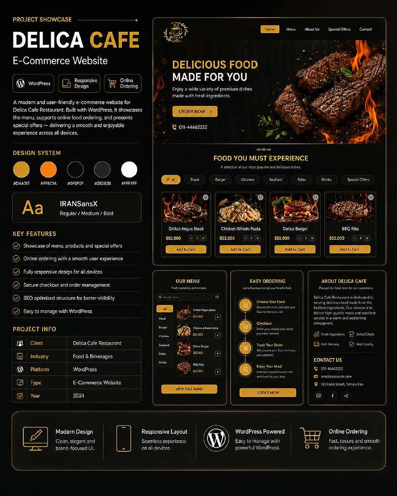 Delica Cafe responsive website project
